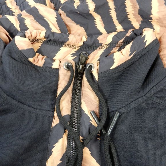 FREE PEOPLE Movement JACKET Pullover Windbreaker S Black Brown Walk the Line NEW - Picture 10 of 10